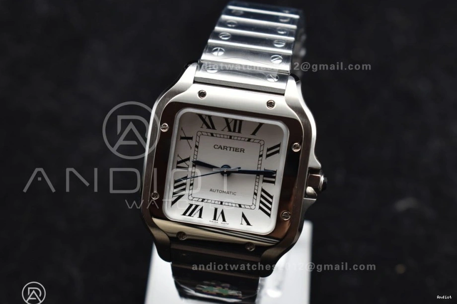 Bracelet BVF 35mm Edition de MIYOTA Dial on Cartier Best V2 9015 White 1:1 SS SS Santos SmartLinks 1207